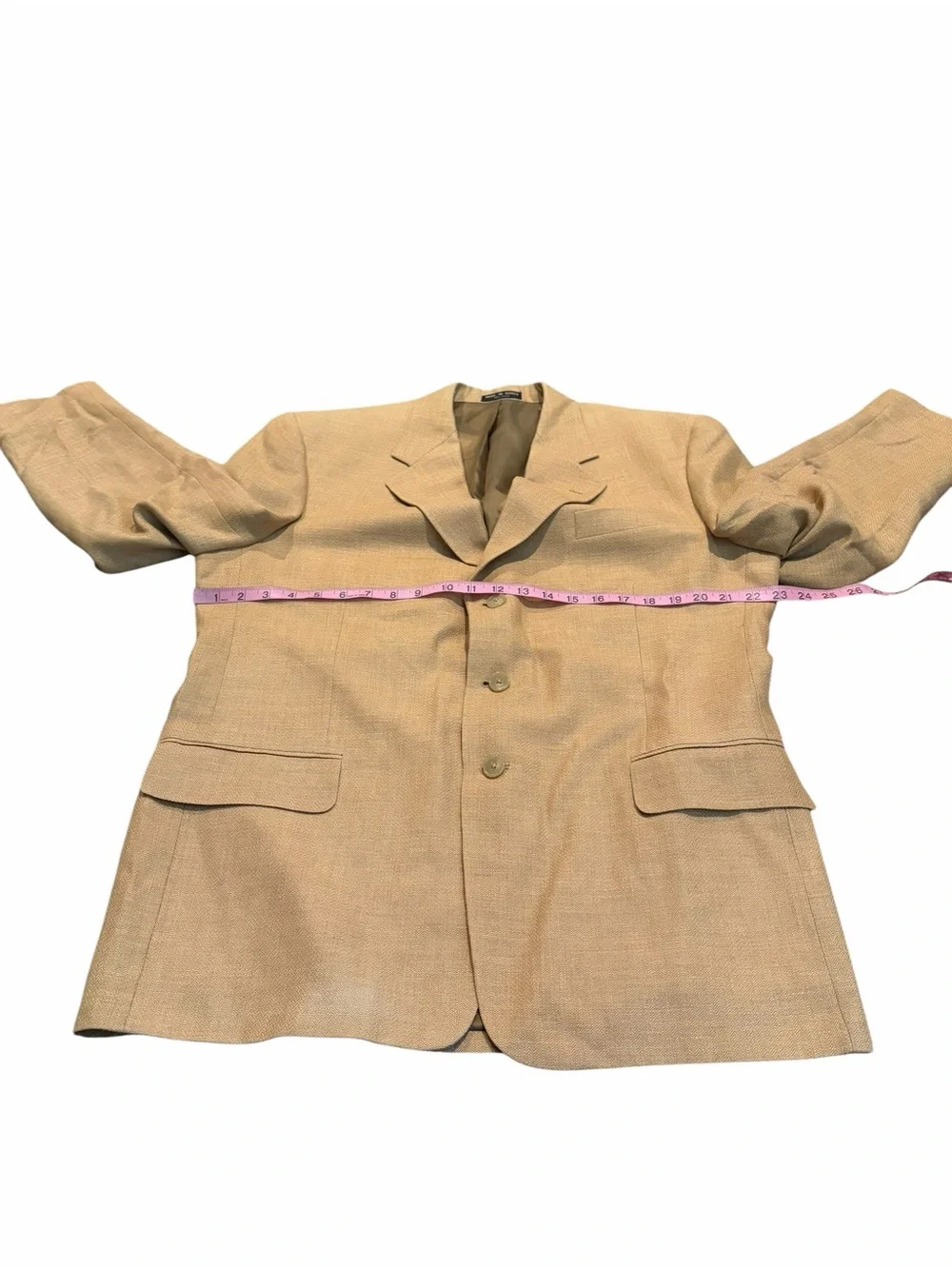 ALFANI vintage linen and wool blend suit coat